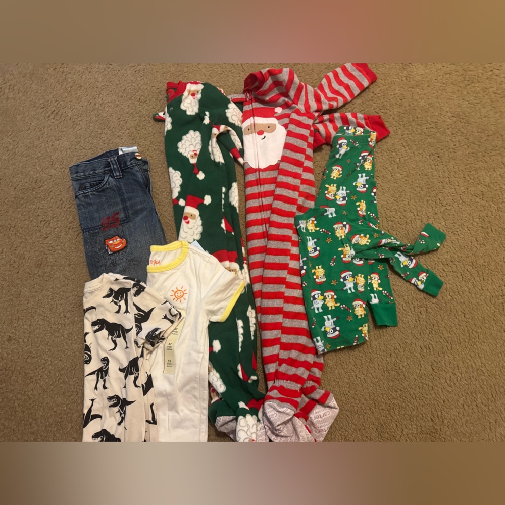 3T pajamas, jeans and shirts